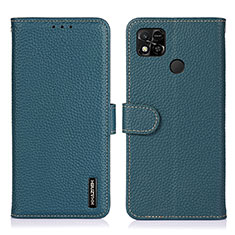 Funda de Cuero Cartera con Soporte Carcasa B01H para Xiaomi POCO C3 Verde