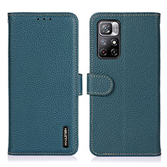 Funda de Cuero Cartera con Soporte Carcasa B01H para Xiaomi Poco M4 Pro 5G Verde