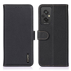 Funda de Cuero Cartera con Soporte Carcasa B01H para Xiaomi Redmi 11 Prime 4G Negro