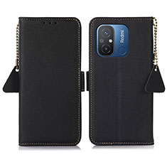 Funda de Cuero Cartera con Soporte Carcasa B01H para Xiaomi Redmi 11A 4G Negro