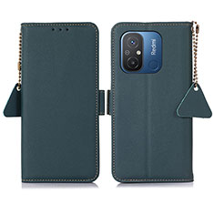 Funda de Cuero Cartera con Soporte Carcasa B01H para Xiaomi Redmi 11A 4G Verde