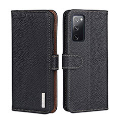 Funda de Cuero Cartera con Soporte Carcasa B01H para Xiaomi Redmi K40 5G Negro