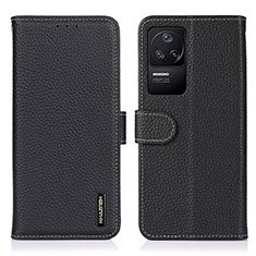 Funda de Cuero Cartera con Soporte Carcasa B01H para Xiaomi Redmi K40S 5G Negro