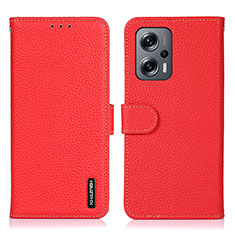 Funda de Cuero Cartera con Soporte Carcasa B01H para Xiaomi Redmi K50i 5G Rojo