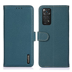 Funda de Cuero Cartera con Soporte Carcasa B01H para Xiaomi Redmi Note 11 4G (2022) Verde