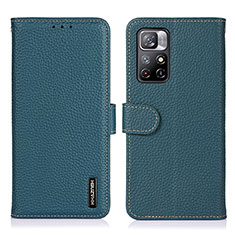 Funda de Cuero Cartera con Soporte Carcasa B01H para Xiaomi Redmi Note 11 5G Verde