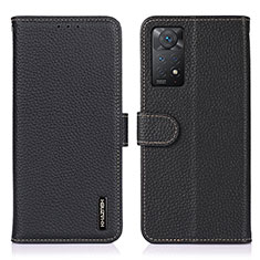 Funda de Cuero Cartera con Soporte Carcasa B01H para Xiaomi Redmi Note 11 Pro 4G Negro