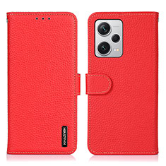 Funda de Cuero Cartera con Soporte Carcasa B01H para Xiaomi Redmi Note 12 Explorer Rojo