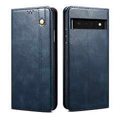 Funda de Cuero Cartera con Soporte Carcasa B01S para Google Pixel 6 5G Azul