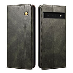 Funda de Cuero Cartera con Soporte Carcasa B01S para Google Pixel 6 5G Verde