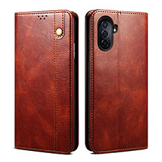 Funda de Cuero Cartera con Soporte Carcasa B01S para Huawei Enjoy 50 Marron