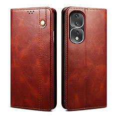 Funda de Cuero Cartera con Soporte Carcasa B01S para Huawei Honor 80 Pro 5G Marron