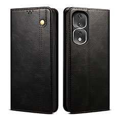 Funda de Cuero Cartera con Soporte Carcasa B01S para Huawei Honor 80 Pro 5G Negro