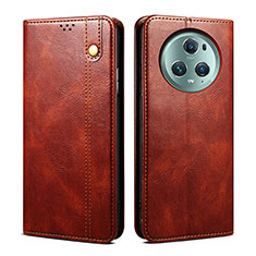 Funda de Cuero Cartera con Soporte Carcasa B01S para Huawei Honor Magic5 Pro 5G Marron