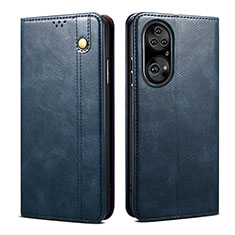 Funda de Cuero Cartera con Soporte Carcasa B01S para Huawei P50e Azul