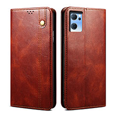 Funda de Cuero Cartera con Soporte Carcasa B01S para OnePlus Nord CE 2 5G Marron