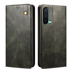 Funda de Cuero Cartera con Soporte Carcasa B01S para OnePlus Nord CE 5G Verde