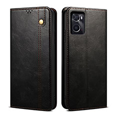 Funda de Cuero Cartera con Soporte Carcasa B01S para Oppo A76 Negro