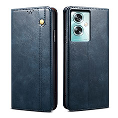 Funda de Cuero Cartera con Soporte Carcasa B01S para Oppo A79 5G Azul