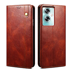 Funda de Cuero Cartera con Soporte Carcasa B01S para Oppo A79 5G Marron