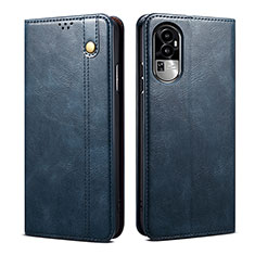 Funda de Cuero Cartera con Soporte Carcasa B01S para Oppo Reno10 Pro+ Plus 5G Azul