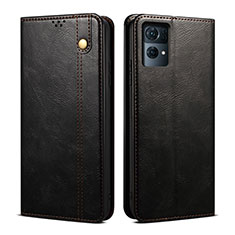 Funda de Cuero Cartera con Soporte Carcasa B01S para Oppo Reno7 Pro 5G Negro