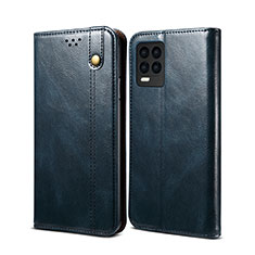 Funda de Cuero Cartera con Soporte Carcasa B01S para Realme 8 4G Azul