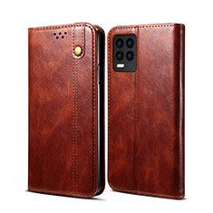 Funda de Cuero Cartera con Soporte Carcasa B01S para Realme 8 4G Marron