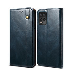 Funda de Cuero Cartera con Soporte Carcasa B01S para Realme 8s 5G Azul