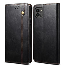 Funda de Cuero Cartera con Soporte Carcasa B01S para Samsung Galaxy F42 5G Negro