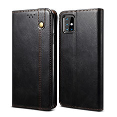 Funda de Cuero Cartera con Soporte Carcasa B01S para Samsung Galaxy M31s Negro