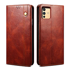 Funda de Cuero Cartera con Soporte Carcasa B01S para Vivo V23 5G Marron