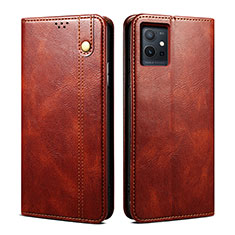 Funda de Cuero Cartera con Soporte Carcasa B01S para Vivo Y33e 5G Marron