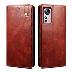 Funda de Cuero Cartera con Soporte Carcasa B01S para Xiaomi Mi 12 Lite 5G Marron