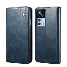 Funda de Cuero Cartera con Soporte Carcasa B01S para Xiaomi Mi 12T 5G Azul