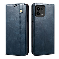 Funda de Cuero Cartera con Soporte Carcasa B01S para Xiaomi Mi 13 5G Azul