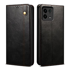 Funda de Cuero Cartera con Soporte Carcasa B01S para Xiaomi Mi 13 Pro 5G Negro