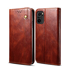 Funda de Cuero Cartera con Soporte Carcasa B01S para Xiaomi Poco F3 5G Marron