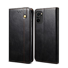 Funda de Cuero Cartera con Soporte Carcasa B01S para Xiaomi Poco F3 5G Negro