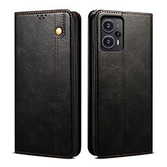 Funda de Cuero Cartera con Soporte Carcasa B01S para Xiaomi Poco F5 5G Negro