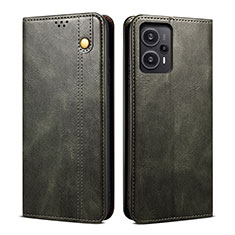 Funda de Cuero Cartera con Soporte Carcasa B01S para Xiaomi Poco F5 5G Verde