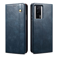 Funda de Cuero Cartera con Soporte Carcasa B01S para Xiaomi Poco F5 Pro 5G Azul