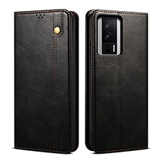 Funda de Cuero Cartera con Soporte Carcasa B01S para Xiaomi Poco F5 Pro 5G Negro