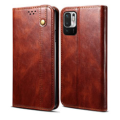 Funda de Cuero Cartera con Soporte Carcasa B01S para Xiaomi POCO M3 Pro 5G Marron