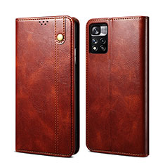 Funda de Cuero Cartera con Soporte Carcasa B01S para Xiaomi Poco M4 Pro 5G Marron