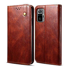 Funda de Cuero Cartera con Soporte Carcasa B01S para Xiaomi Poco M5S Marron