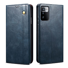 Funda de Cuero Cartera con Soporte Carcasa B01S para Xiaomi Poco X3 GT 5G Azul