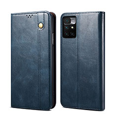 Funda de Cuero Cartera con Soporte Carcasa B01S para Xiaomi Redmi 10 (2022) Azul