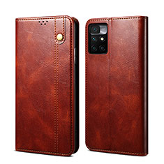 Funda de Cuero Cartera con Soporte Carcasa B01S para Xiaomi Redmi 10 (2022) Marron