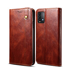 Funda de Cuero Cartera con Soporte Carcasa B01S para Xiaomi Redmi 9 Power Marron